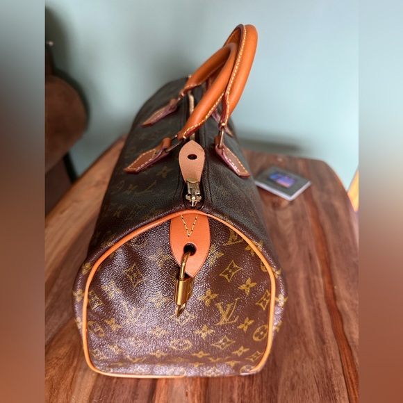 Louis Vuitton Speedy 35 Satchel Brown Monogram Bag AUTHENTIC REFURBED OLD “SD” - Picture 5 of 17